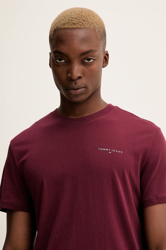 Oblečení Bavlněné tričko Tommy Jeans DM0DM21780 burgundské