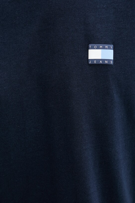 Tommy Jeans pamut póló sötétkék DM0DM21785