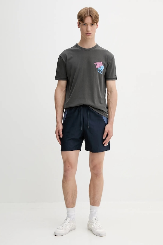 Tommy Jeans tricou din bumbac DM0DM21829 gri AW25