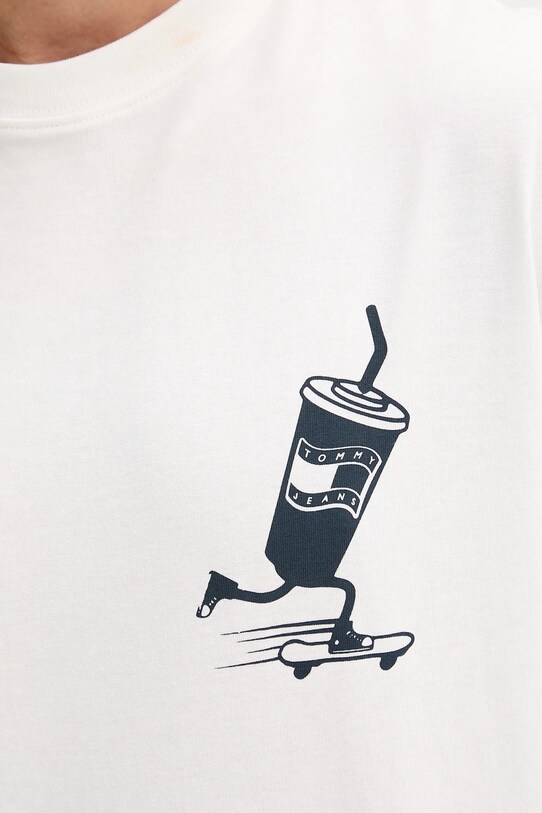 Tommy Jeans tricou din bumbac DM0DM21830 alb