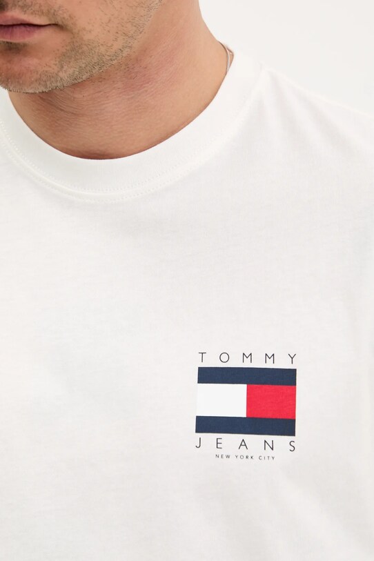 Tommy Jeans t-shirt bawełniany DM0DM21910 biały