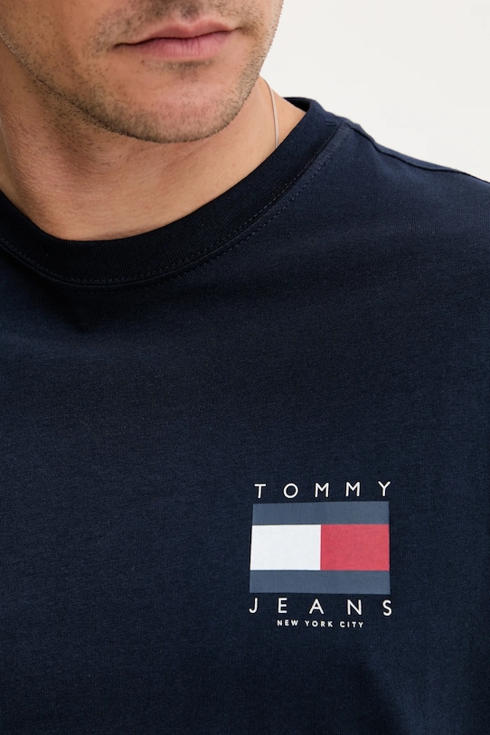 Tommy Jeans tricou din bumbac DM0DM21910 bleumarin