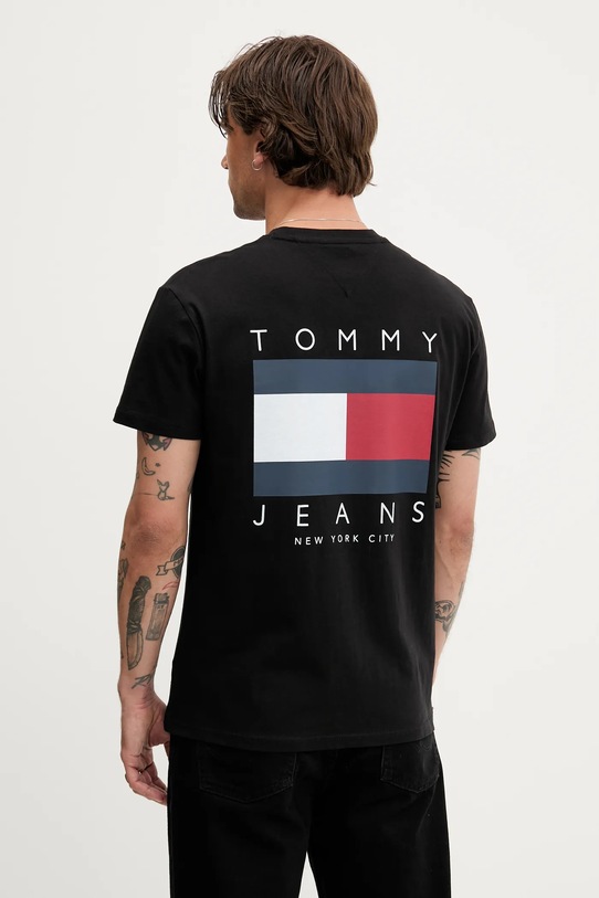 Îmbrăcăminte Tommy Jeans tricou din bumbac DM0DM21910 negru
