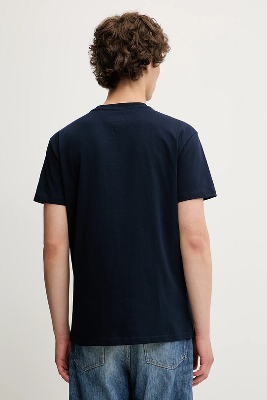 Bavlněné tričko Tommy Jeans DM0DM21911 námořnická modř AW25