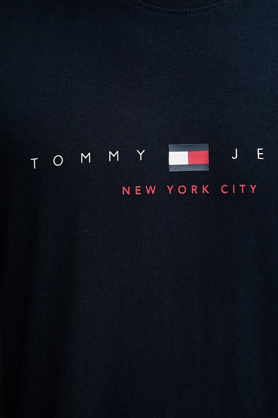 Bavlněné tričko Tommy Jeans námořnická modř DM0DM21911