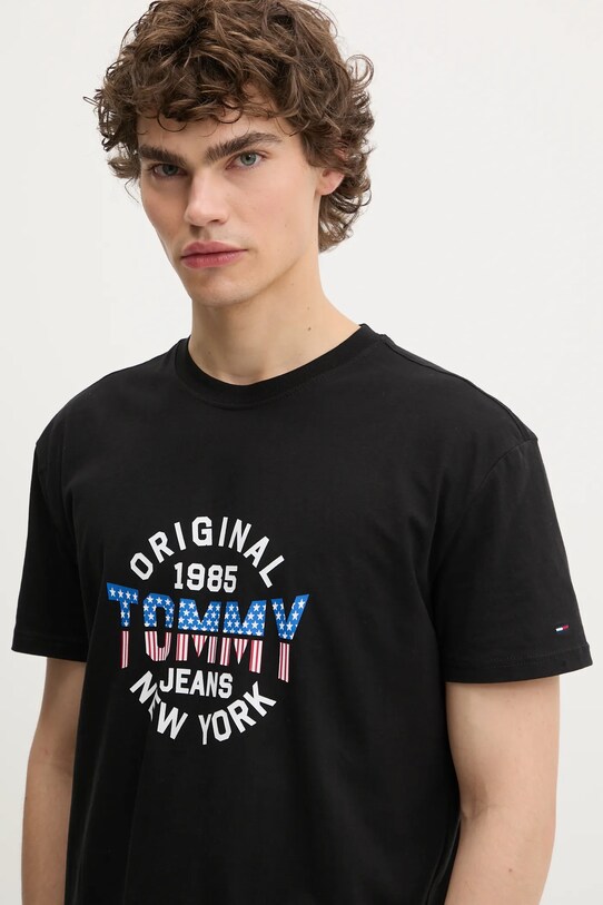 Tommy Jeans tricou din bumbac negru DM0DM21913