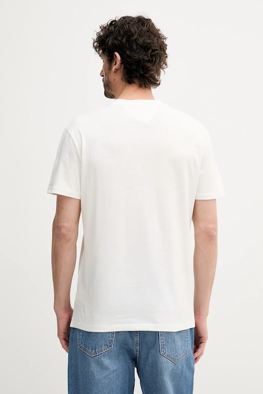 Bavlněné tričko Tommy Jeans DM0DM21941 bílá AW25