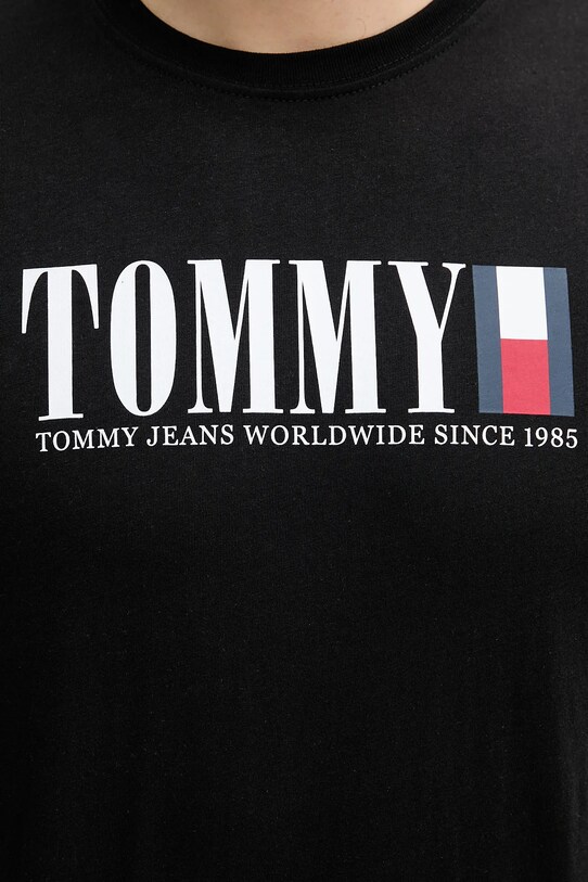 Бавовняна футболка Tommy Jeans DM0DM21941 чорний