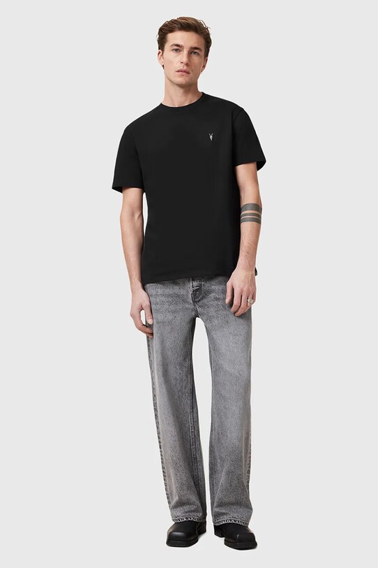 AllSaints t-shirt bawełniany DEXTER M005JD czarny