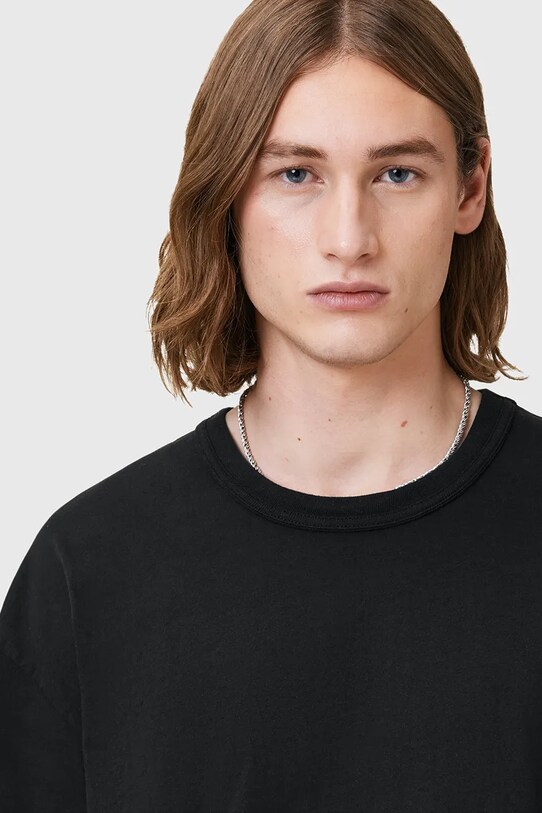 AllSaints t-shirt bawełniany SONNY M007JC czarny AW25