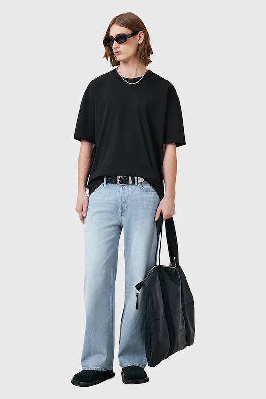 Bavlněné tričko AllSaints SONNY M007JC černá