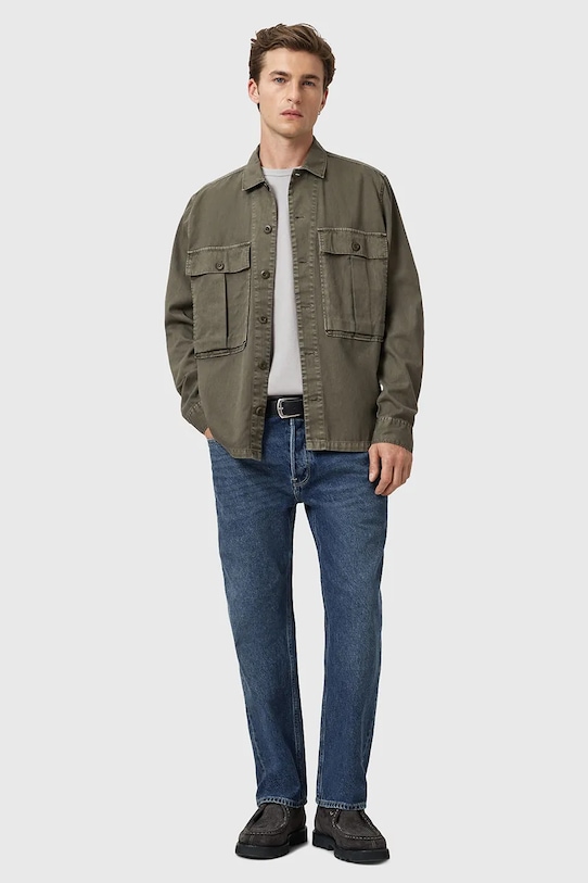 Bavlnené tričko AllSaints ELLIS M018JC sivá