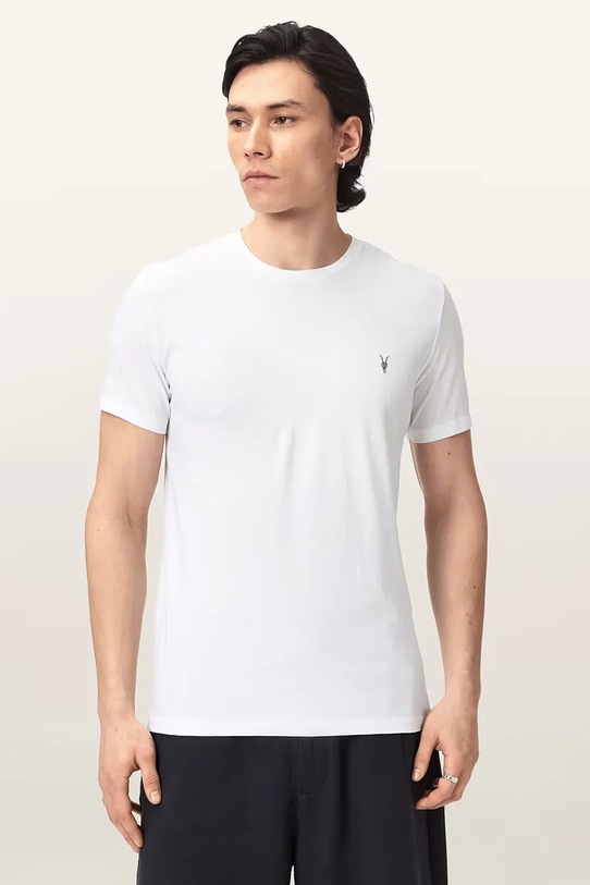 AllSaints tričko pánske bavlnené TONIC 3-balenie M029JB sivá