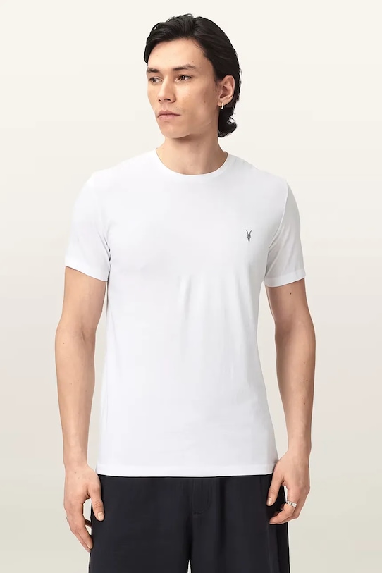 AllSaints tričko pánske bavlnené TONIC 3-balenie M029JB sivá