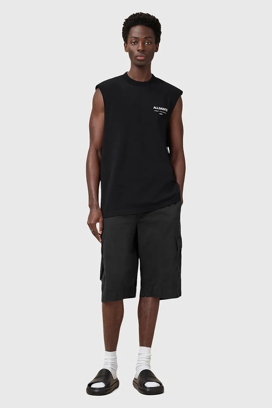 AllSaints top din bumbac UNDERGROUND M038PC negru