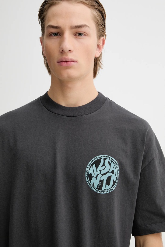 AllSaints t-shirt bawełniany DISTORTION szary M041PC