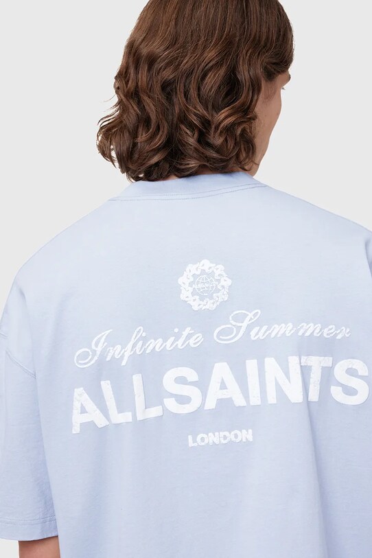 Odzież AllSaints t-shirt bawełniany SOLEIL M051PC niebieski