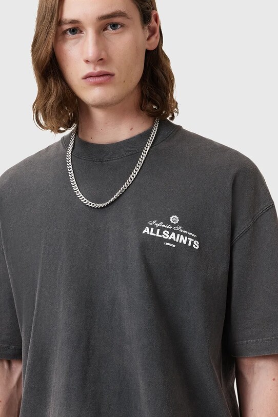 Бавовняна футболка AllSaints SOLEIL сірий M051PC