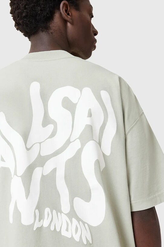 Odzież AllSaints t-shirt bawełniany ORLANDO M066PC zielony