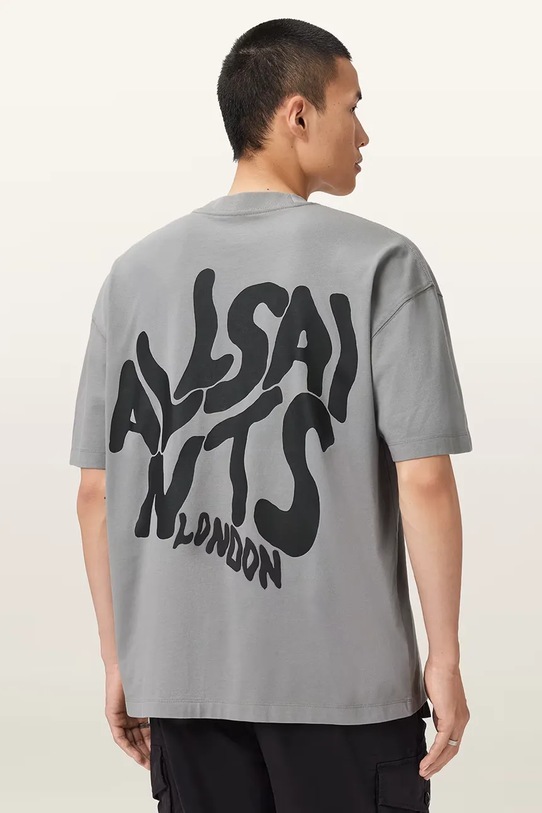 AllSaints t-shirt bawełniany ORLANDO szary M066PC