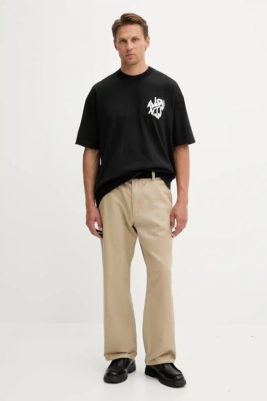 AllSaints t-shirt bawełniany ORLANDO M066PC czarny AW25