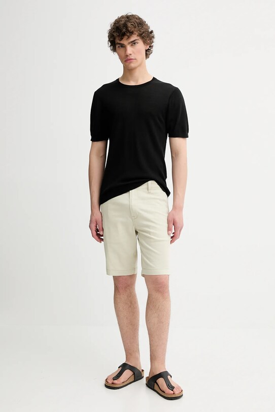 Rag & Bone t-shirt wełniany MBS25P017BM17 czarny AW25