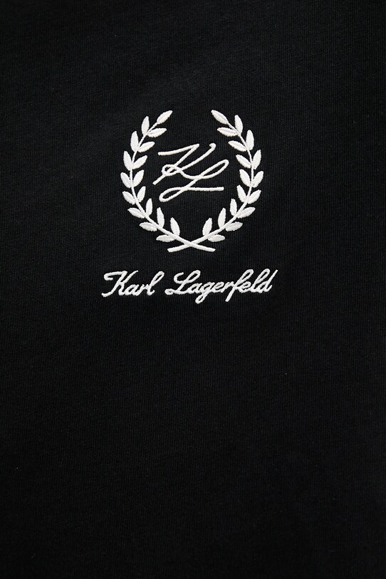 Karl Lagerfeld t-shirt bawełniany A3M44002 czarny