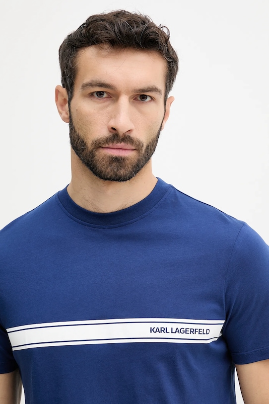 Îmbrăcăminte Karl Lagerfeld tricou din bumbac A3M46001 bleumarin