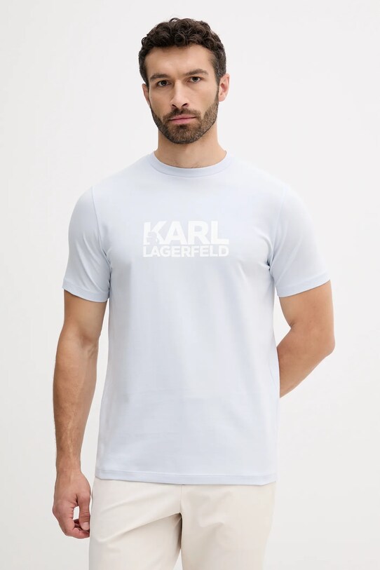 Tričko Karl Lagerfeld potlač modrá 553235.755087
