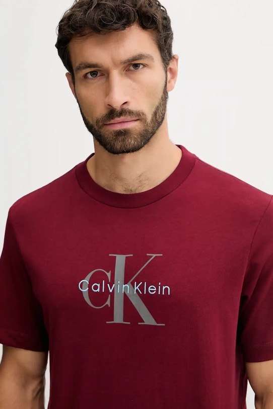Îmbrăcăminte Calvin Klein Jeans tricou LV04RB862G burgundia