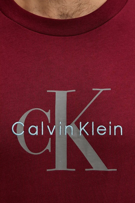 Calvin Klein Jeans tricou burgundia LV04RB862G