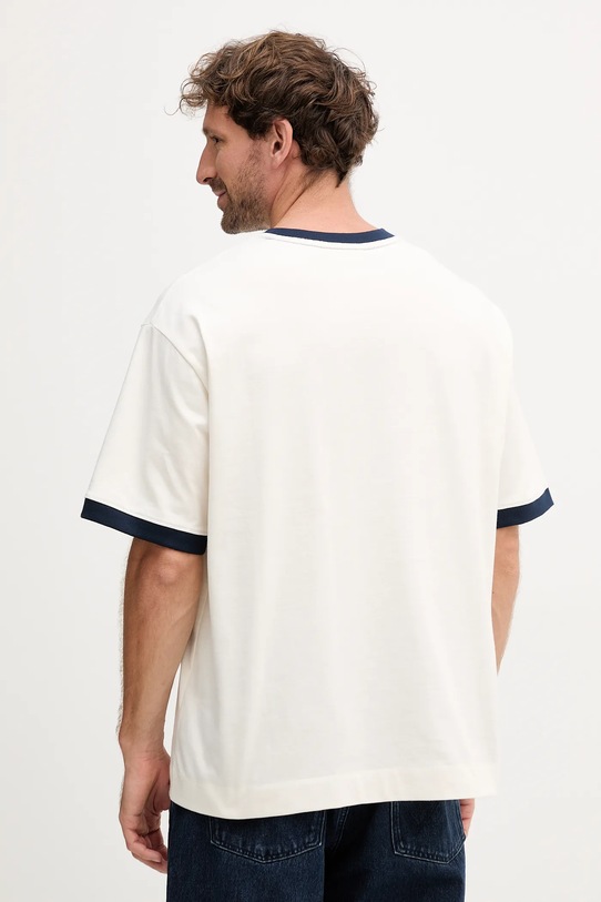 Памучна тениска Calvin Klein Jeans LV04RC244G бежов AW25