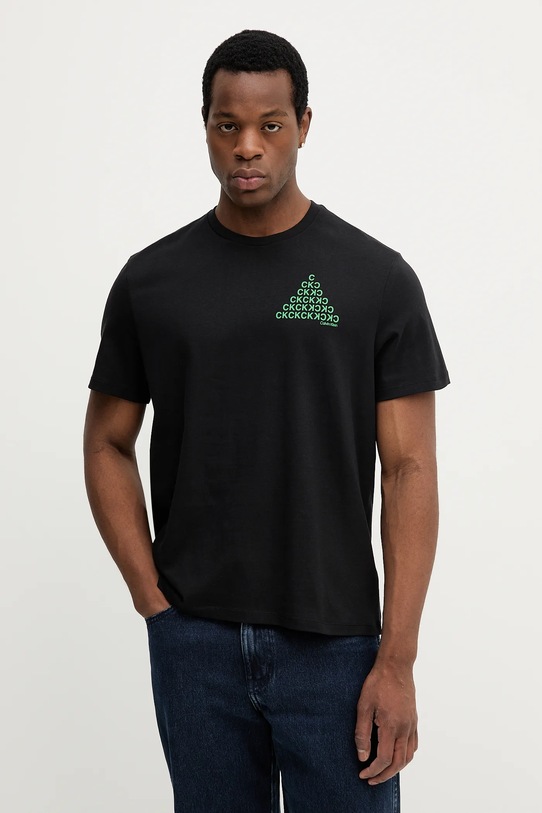 Odzież Calvin Klein Jeans t-shirt bawełniany LV04RC825G czarny