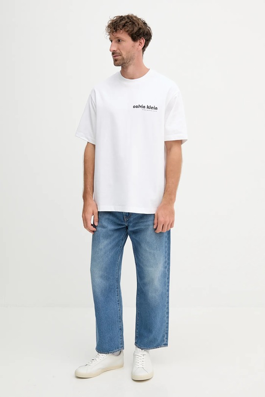 Хлопковая футболка Calvin Klein Jeans LV04RC829G белый AW25