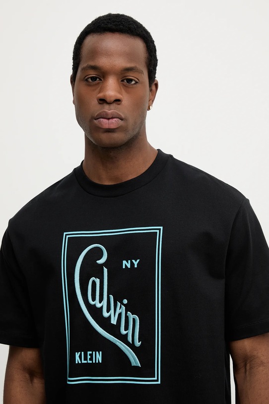 Calvin Klein Jeans t-shirt bawełniany czarny LV04RC836G