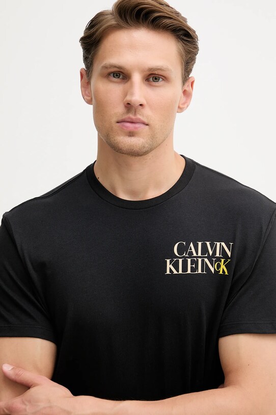 Ruházat Calvin Klein Jeans pamut póló LV04RC844G fekete