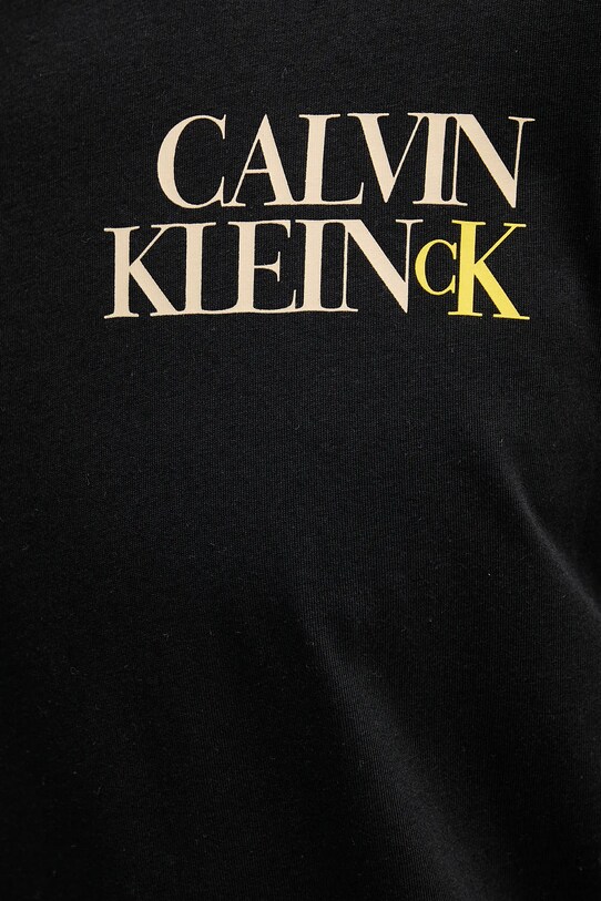 Calvin Klein Jeans pamut póló fekete LV04RC844G