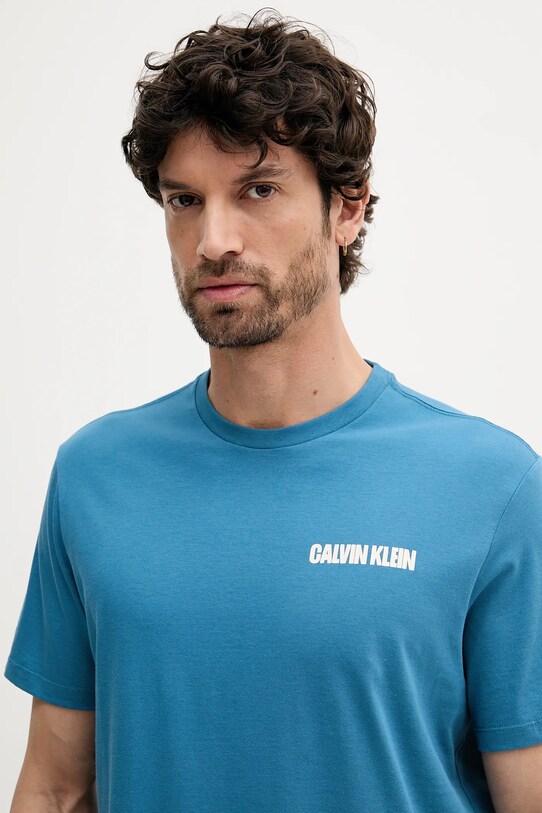 Odzież Calvin Klein Jeans t-shirt bawełniany LV04RC846G turkusowy