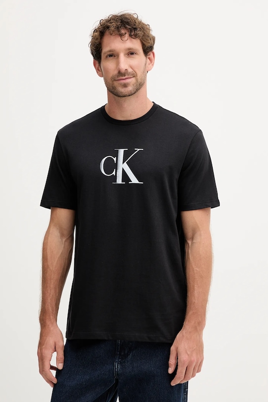 Calvin Klein Jeans t-shirt bawełniany nadruk czarny LV04RC857G