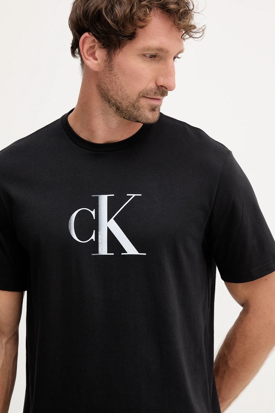 Oblačila Bombažna kratka majica Calvin Klein Jeans LV04RC857G črna
