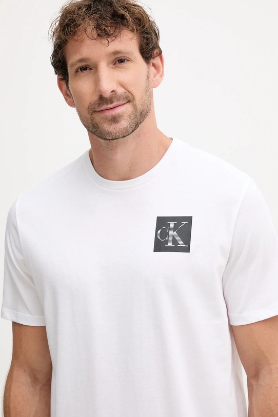 Oblačila Bombažna kratka majica Calvin Klein Jeans LV04RC859G bela