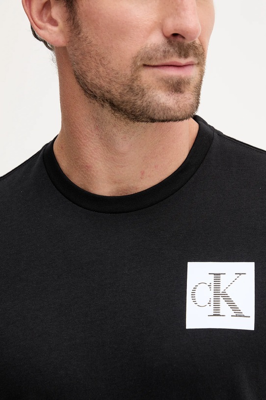 Bombažna kratka majica Calvin Klein Jeans črna LV04RC859G