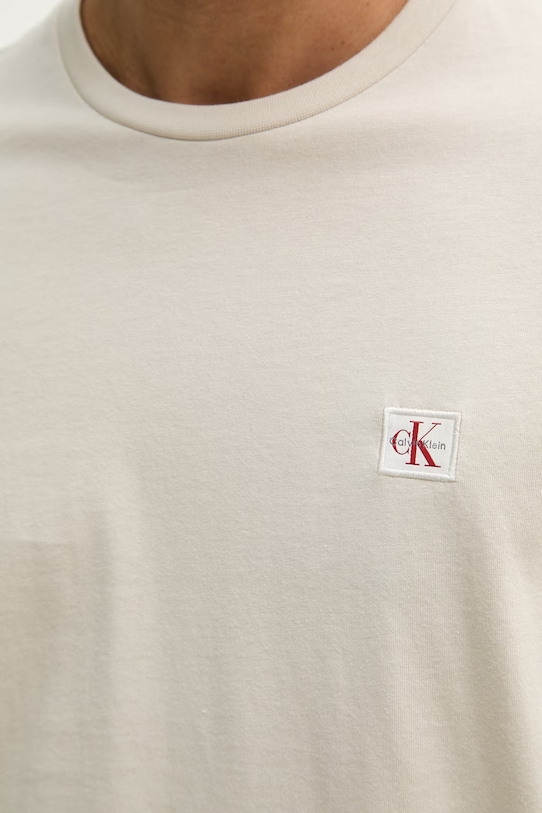 Calvin Klein Jeans t-shirt męski bawełniany LV04RC272G beżowy