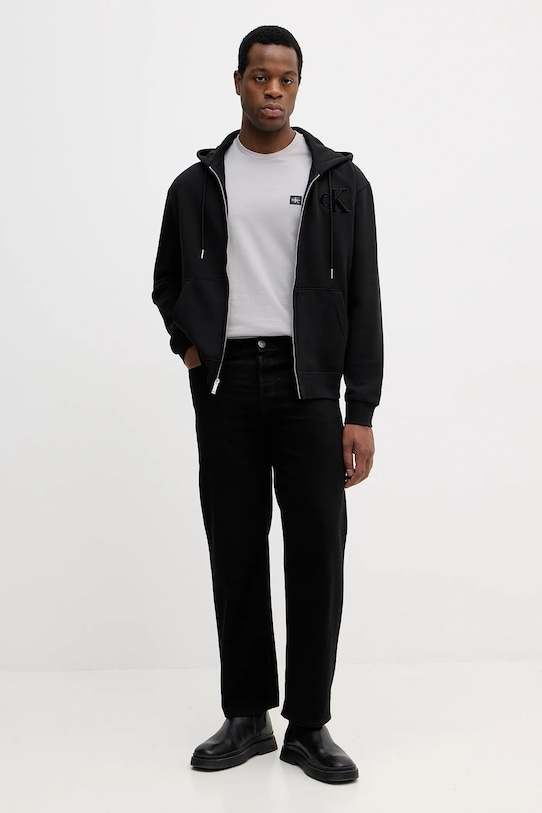 Pamučna majica Calvin Klein Jeans LV04RC272G siva AW25