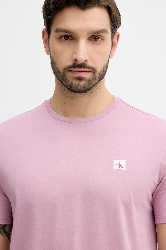 Bavlněné tričko Calvin Klein Jeans růžová LV04RC272G