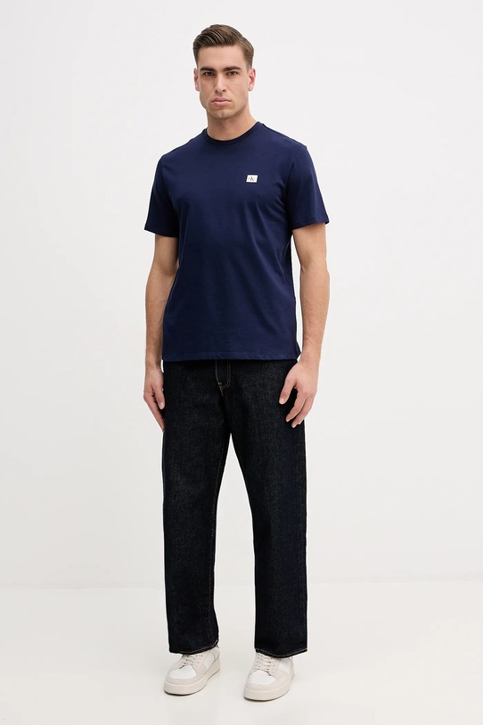 Calvin Klein Jeans t-shirt bawełniany LV04RC272G granatowy AW25