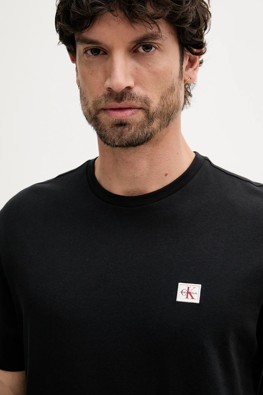 Ρούχα Βαμβακερό μπλουζάκι Calvin Klein Jeans LV04RC272G μαύρο