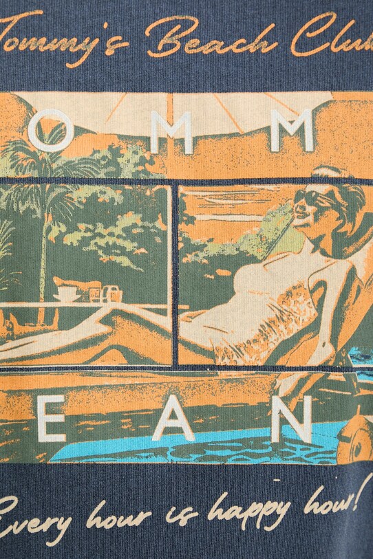 Tommy Jeans tricou din bumbac DM0DM21387 albastru