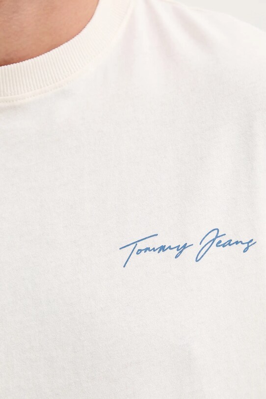 Tommy Jeans t-shirt bawełniany DM0DM21868 beżowy