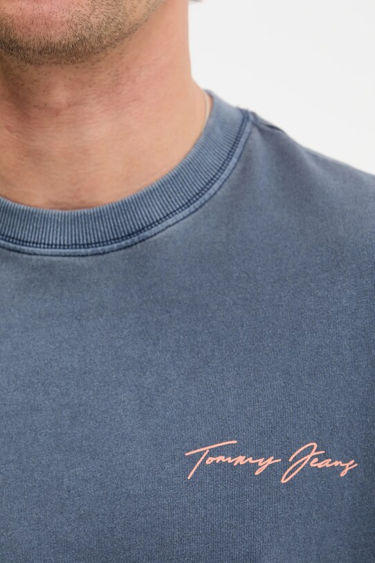 Bavlnené tričko Tommy Jeans DM0DM21868 modrá